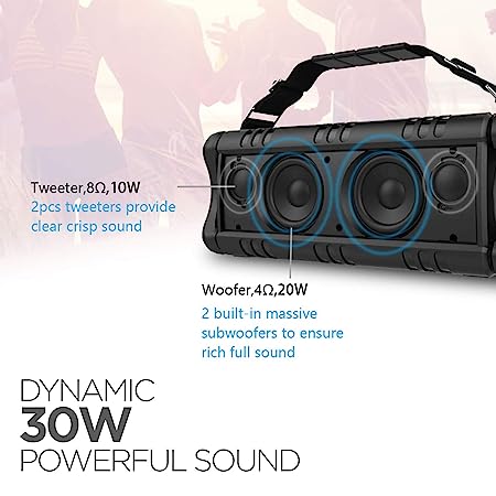 boAt Stone 1401 | Premium Dynamic 30W HD Sound, IPX 5 Water Resistant, Type-C Charging, 2500mAh Battery