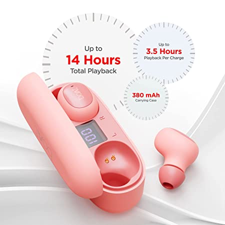 boAt Airdopes 121 v2 | In-Ear Earbuds v2 with 8mm driver, LED Case Battery Indicator, 380mAh Pocket Friendly Charging Case