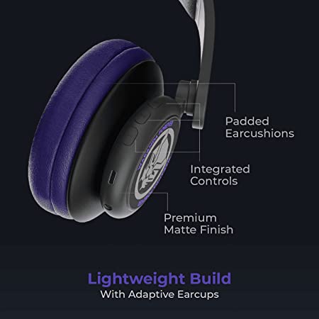 boAt Rockerz 450 Black Panther Marvel Edition | Bluetooth Headphones with 40mm Audio Drivers, 15H Playback, Voice Assistant, Dual Connectivity