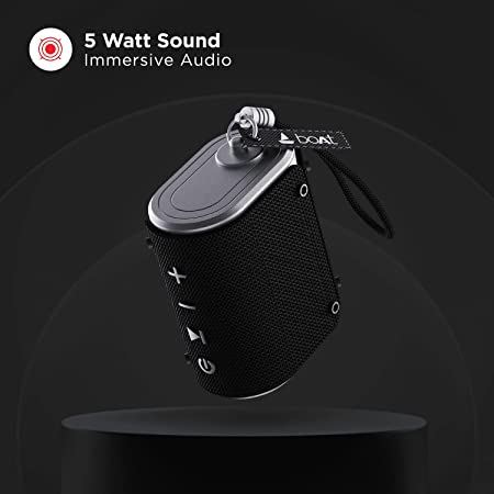 boAt Stone Grenade Pro | Portable Bluetooth Speaker with 5W RMS Sound, 7 Hours Playback, IPX6 Water Resistance