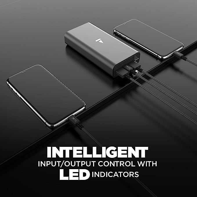 boAt EnergyShroom PB20 | Powerbank with 20000mAh battery capacity with Smart IC protection