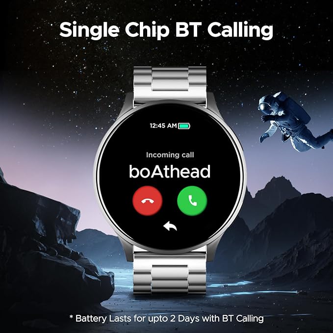 boAt Lunar Orb | Smartwatch with 1.45" (3.68cm) Amoled Display, BT Calling,  Crest+ OS, Watch Face Studio