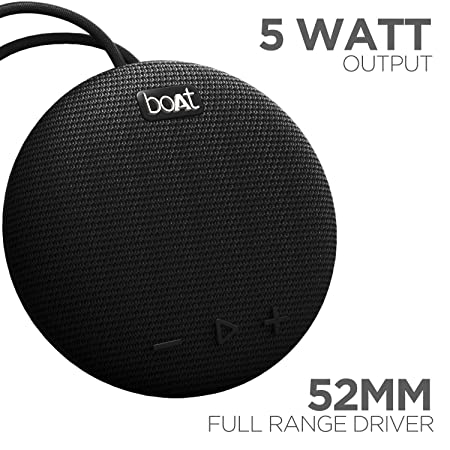 boAt Stone 190 | Wireless Portable Speaker with 52mm Dynamic Driver, Up to 4hrs Nonstop Playback, IPX 6 Water Resistant