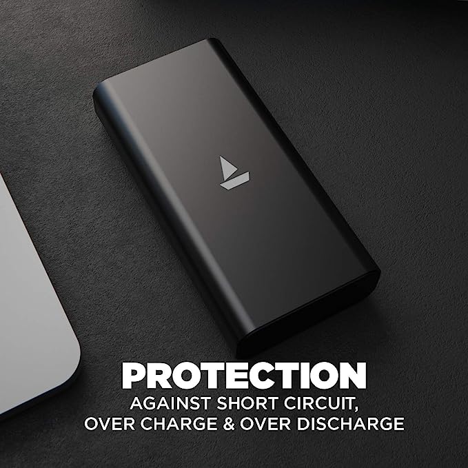 boAt EnergyShroom PB18 | Powerbank with 20000mAh battery capacity with Smart IC protection
