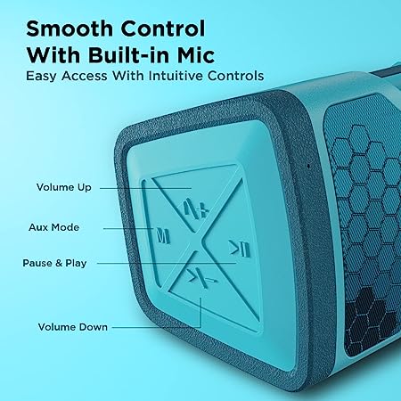 boAt Stone 1000v2 | Portable Bluetooth Speaker with 14W Stereo Sound, 8 Hours Playback, 300 mAh Battery