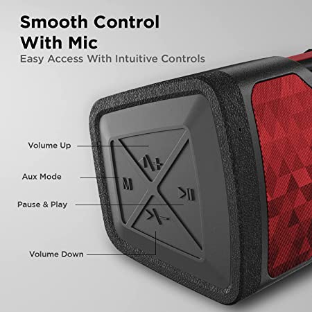 boAt Stone 1000v2 | Portable Bluetooth Speaker with 14W Stereo Sound, 8 Hours Playback, 300 mAh Battery