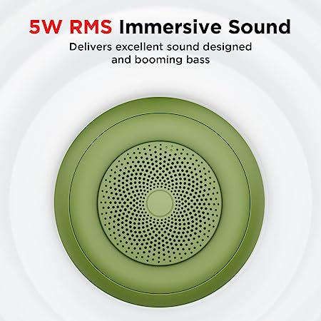 Stone 135 | Portable Bluetooth Speaker with up to 11 Hours Playback & 5W RMS Immersive Sound, IPX 4 Water Resistant