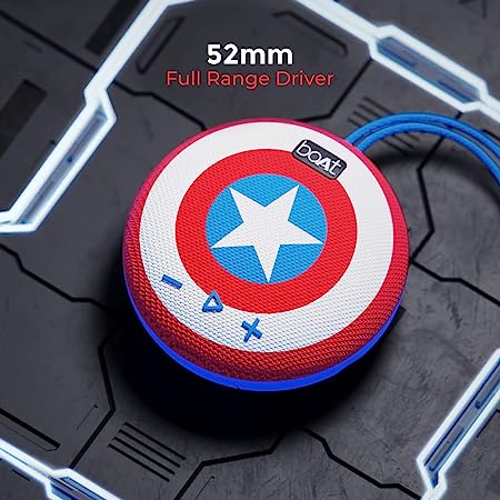 boAt Stone 190 Captain America Marvel Edition | Portable Bluetooth Speaker with 5W RMS Sound, 4 Hours Playback, Bluetooth v5.0
