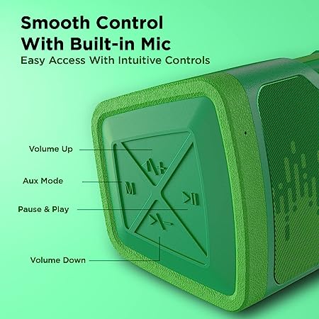 boAt Stone 1000v2 | Portable Bluetooth Speaker with 14W Stereo Sound, 8 Hours Playback, 300 mAh Battery