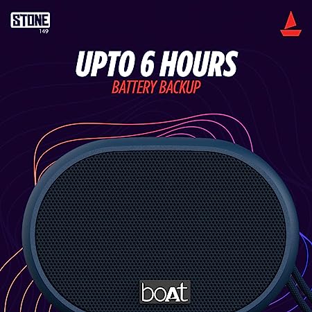 boAt Stone 149 | Portable Bluetooth Speaker with 3W Immersive Sound, 6 Hours Playback, Bluetooth v5.0, 1200  mAh Battery