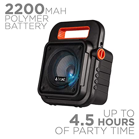 Party Pal 20 | Premium 15W Portable Bluetooth Speaker with Led Lit, Full Range Driver, 4.5 Hours of Party Time, BT, Aux,