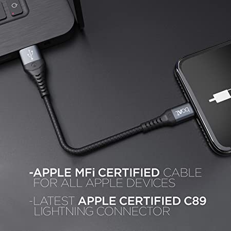 boAt LTG 200 Lightning Apple MFi Certified Cable