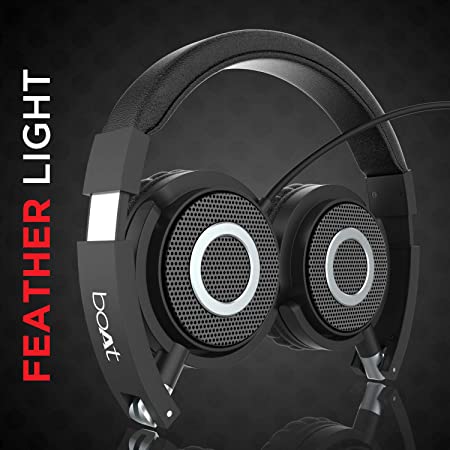 boAt Bassheads 900 | Wired Earphones with 40mm Drivers, Compact & Foldable, In-line microphone, Super Bass