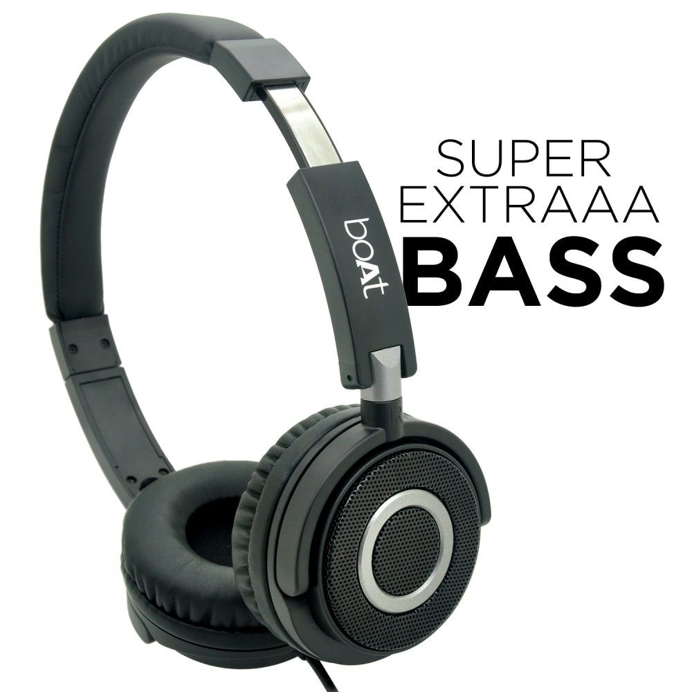 Bassheads 910 | Wired Headphone with 40mm Dynamic Drivers, Comfortable & Foldable Cups, In-line microphone