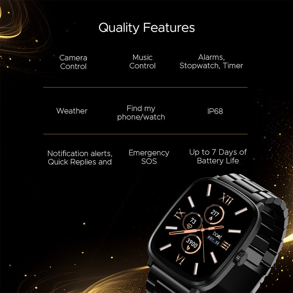 boAt Ultima Regal | Smartwatch with 2.01" Amoled Display, BT Calling, boAt Crest App, Multiple Sports Modes