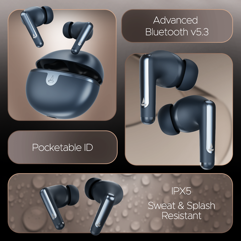boAt Airdopes 161 ANC Elite | Wireless Earbuds with ANC up to 32dB, ENx™ Technology, BEAST™ Mode