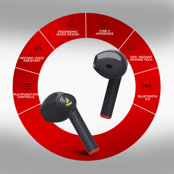 boAt Airdopes 131 RCB Edition | Wireless Earbuds with 13mm drivers, 12 Hours Playback, IWP Feature, Bluetooth V5.0