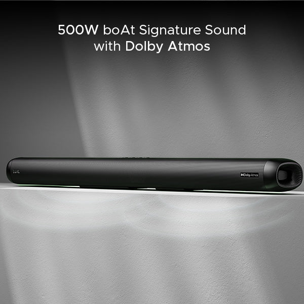 boAt Aavante Bar 5500DA | Dolby Atmos Soundbar with 500W Immersive Sound, 5.1.2 Channel with Wired Woofer, Multi-connectivity