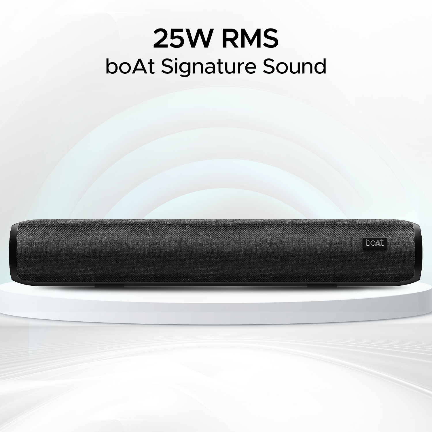 boAt Aavante Bar 600 | 25W RMS Bluetooth Stereo Soundbar, Up to 6 Hours Long Playback, 2.0 Channel, Dual Passive Radiators, BT, AUX