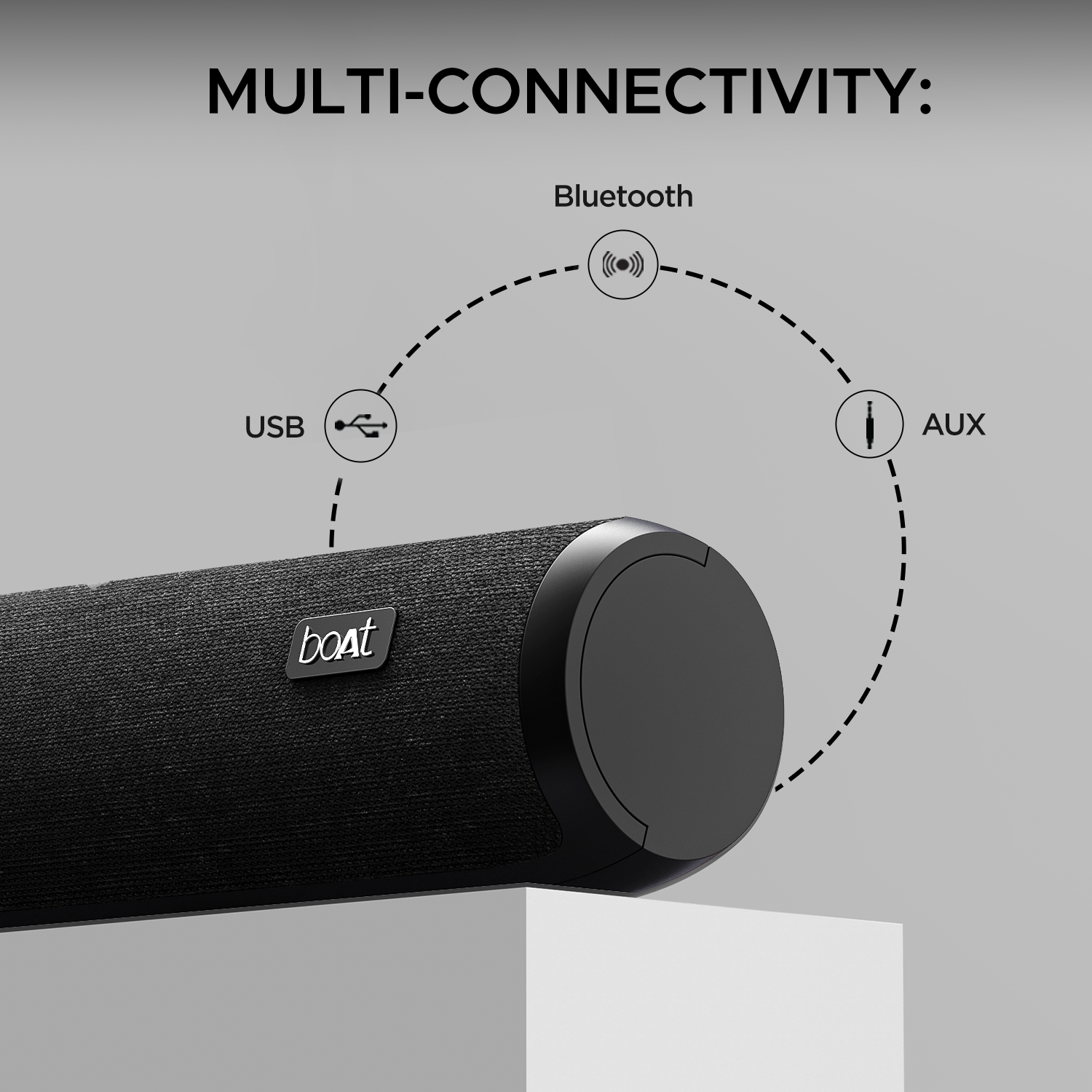 boAt Aavante Bar 600 | 25W RMS Bluetooth Stereo Soundbar, Up to 6 Hours Long Playback, 2.0 Channel, Dual Passive Radiators, BT, AUX