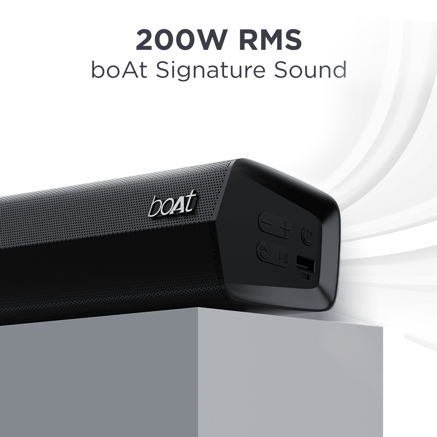 boAt Aavante Bar Thump | 200W RMS boAt Signature Sound, 2.1 Channel Soundbar with Wired Subwoofer, Entertainment EQ Modes, Bluetooth v5.3, USB, AUX, HDMI (ARC)