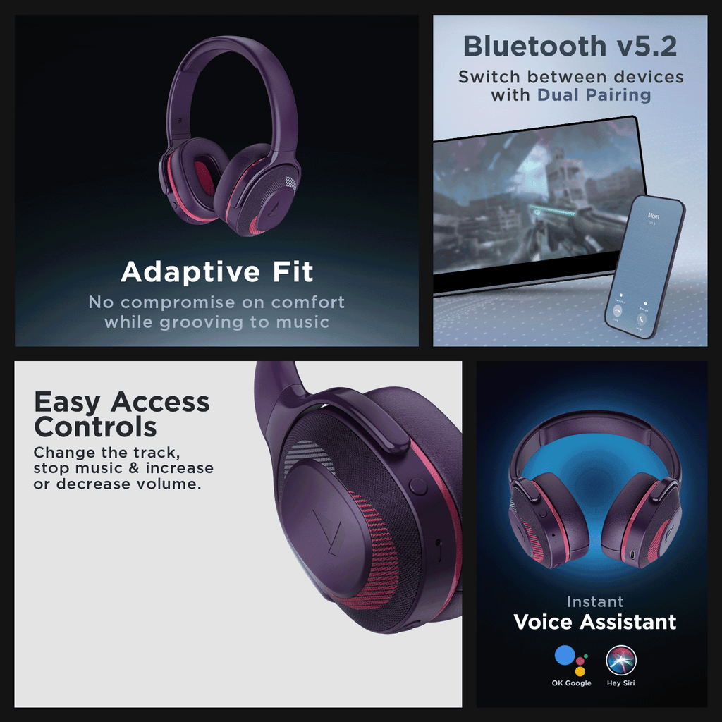 boAt Rockerz 425 | Wireless Bluetooth Headphone with 25 Hours Playback, ASAP Charge, 40mm Drivers