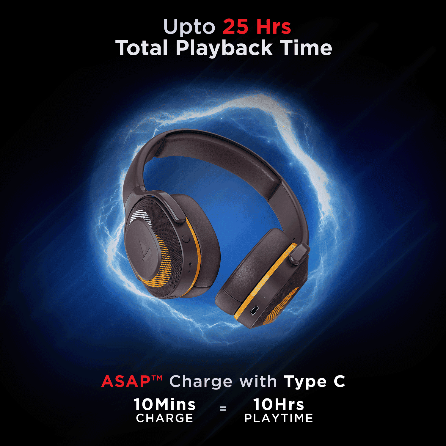 boAt Rockerz 425 | Wireless Bluetooth Headphone with 25 Hours Playback, ASAP Charge, 40mm Drivers