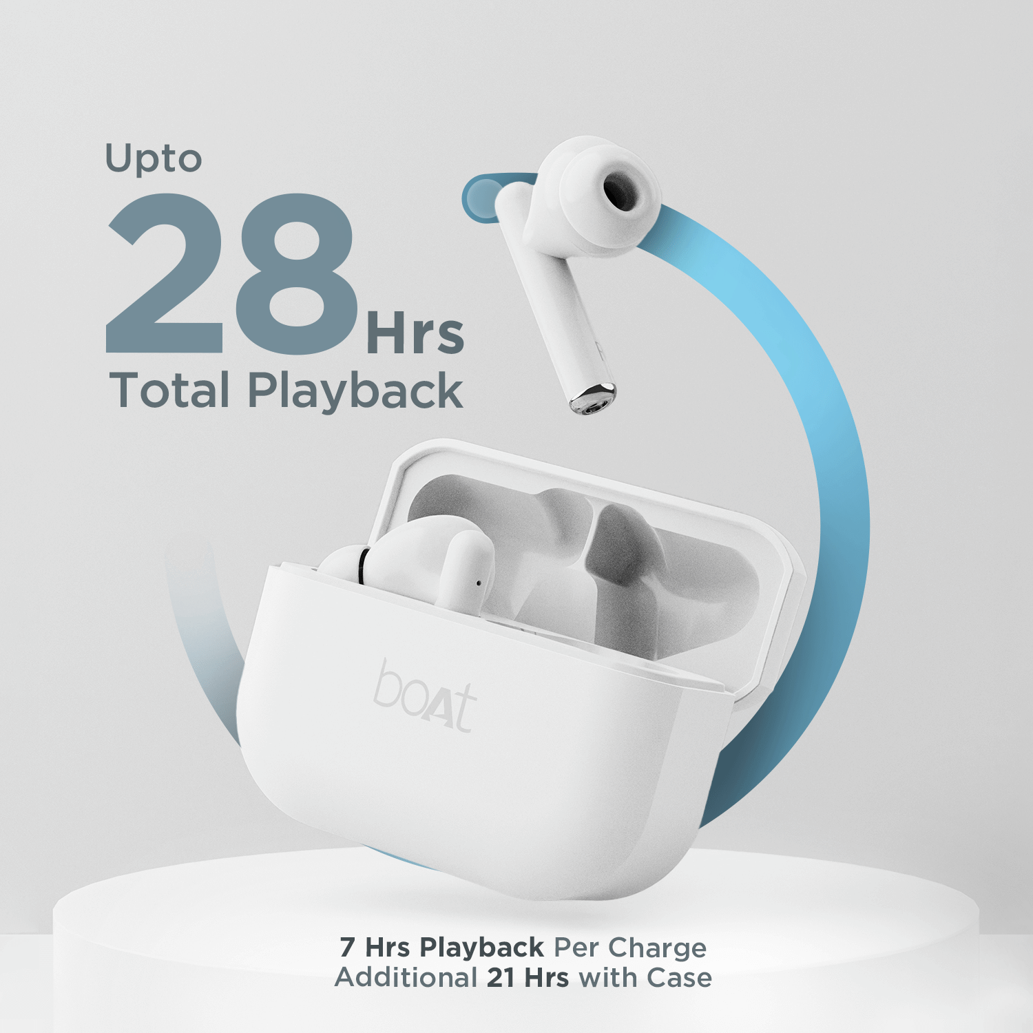 boAt Airdopes 111 | Wireless Earbuds with 13mm drivers, 28 Hours of Playback, IWP Technology, ASAP Charge, Voice Assistant