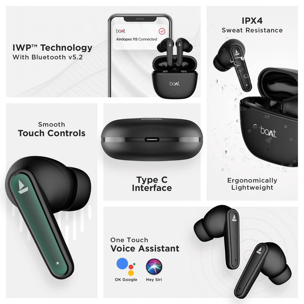boAt Airdopes 113 | True Wireless Gaming Earbuds with Powerful 13mm Drivers, Beast™ Mode for Gaming, ENx™ Technology, Upto 24 hours of Continuous Playback