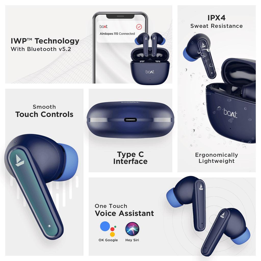 boAt Airdopes 113 | True Wireless Gaming Earbuds with Powerful 13mm Drivers, Beast™ Mode for Gaming, ENx™ Technology, Upto 24 hours of Continuous Playback