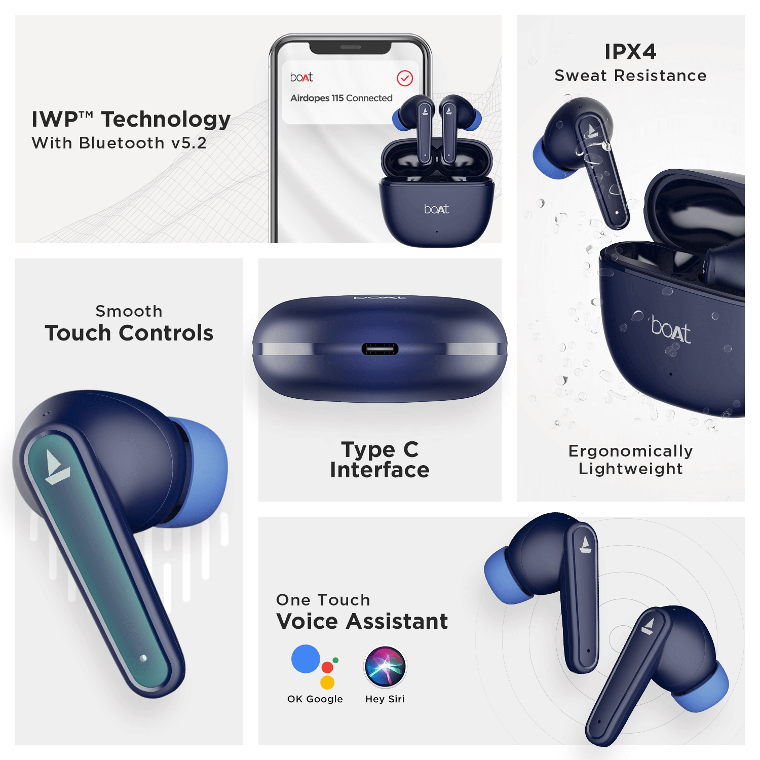 boAt Airdopes 113 | True Wireless Gaming Earbuds with Powerful 13mm Drivers, Beast™ Mode for Gaming, ENx™ Technology, Upto 24 hours of Continuous Playback