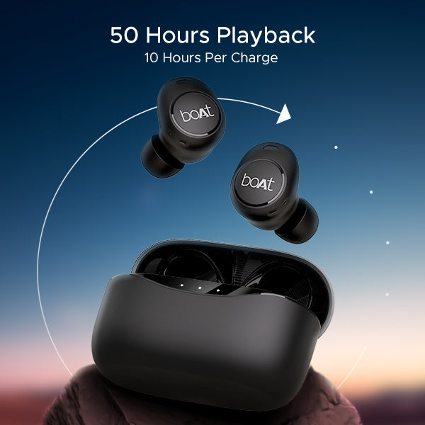 boAt Airdopes 121v2 Plus | Wireless Earbuds with 50 Hours Playback, BEAST™ Mode, ENx™ Technology, IPX4 Resistance