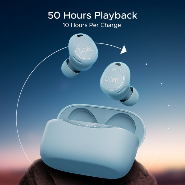 boAt Airdopes 121v2 Plus | Wireless Earbuds with 50 Hours Playback, BEAST™ Mode, ENx™ Technology, IPX4 Resistance