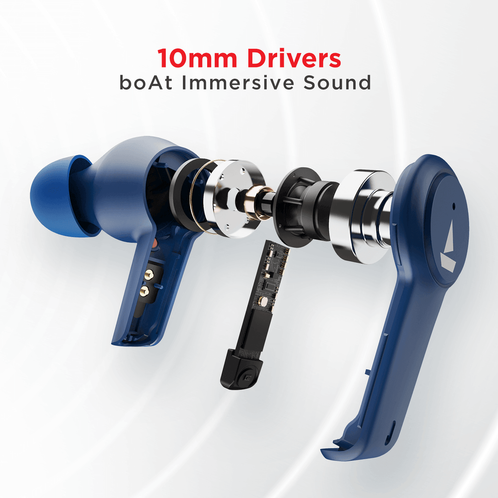 boAt Airdopes 418 ANC | Wireless Earbuds with 10mm Drivers, Up to 25dB ANC, ENx™ Technology, 17.5 Hours Playback, ASAP™ Charge