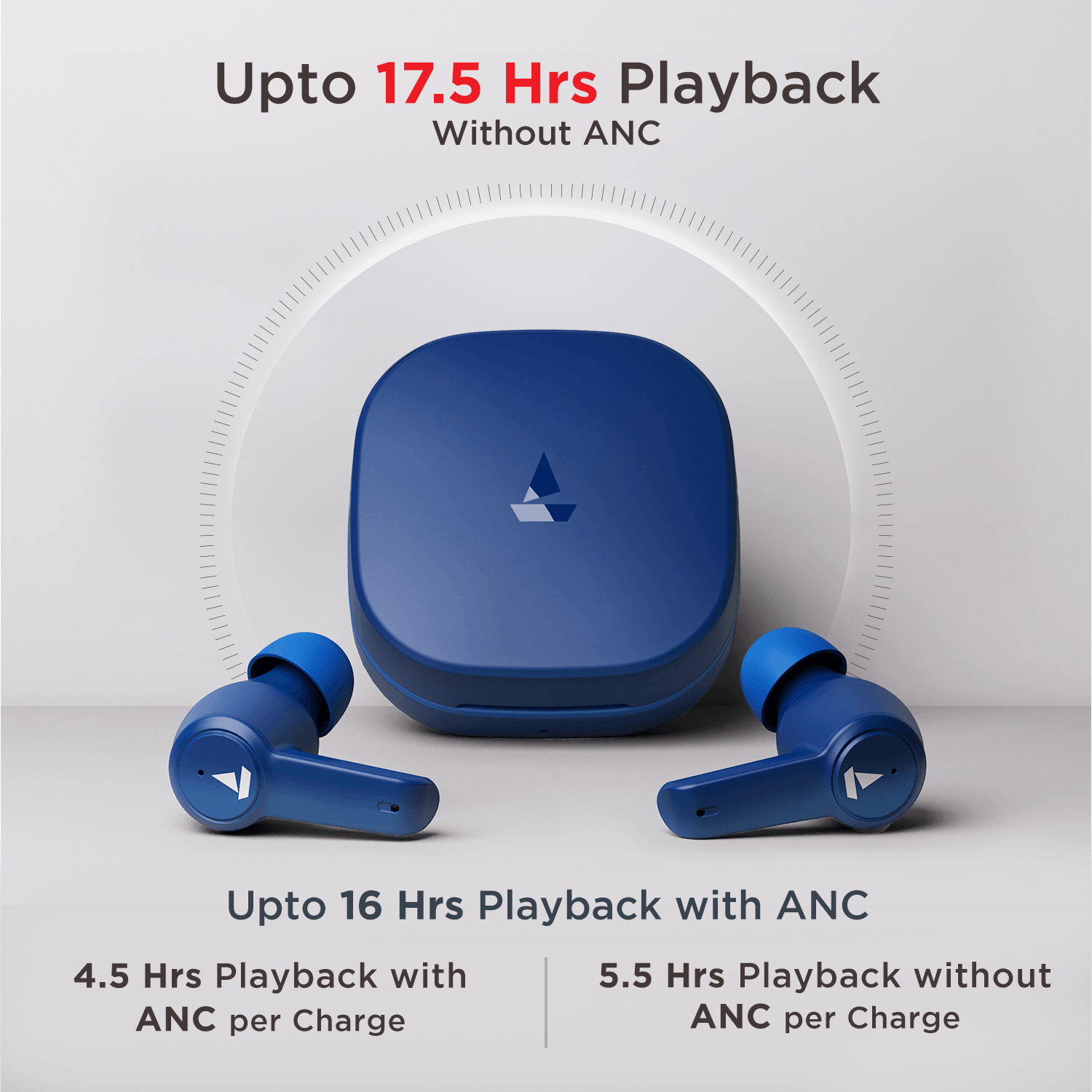 boAt Airdopes 418 ANC | Wireless Earbuds with 10mm Drivers, Up to 25dB ANC, ENx™ Technology, 17.5 Hours Playback, ASAP™ Charge