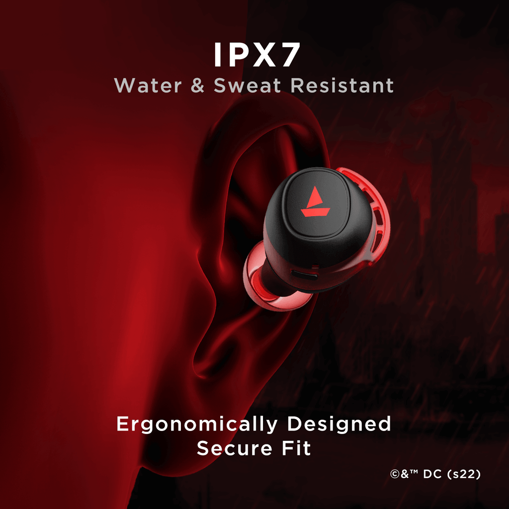 boAt Airdopes 441 Pro Special Batman Edition | Wireless Earbuds with 2600 mAh Carry Case, 6mm Drivers, Upto 20 Hours nonstop Music, IPX7 Sweat & Water Resistance