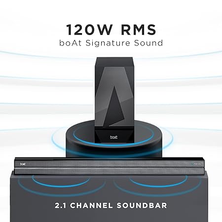 boAt Aavante Bar Opera | 70W 2.0 Channel Bluetooth Soundbar, Entertainment EQ Modes, USB, AUX, or HDMI(ARC)