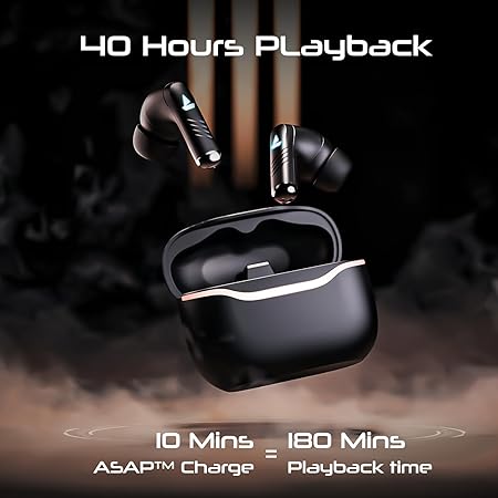 boAt Immortal 125 | Gaming Wireless Earbuds with BEAST™️Mode, 40 Hours Playback, ENx™ Technology, RGB LED lights
