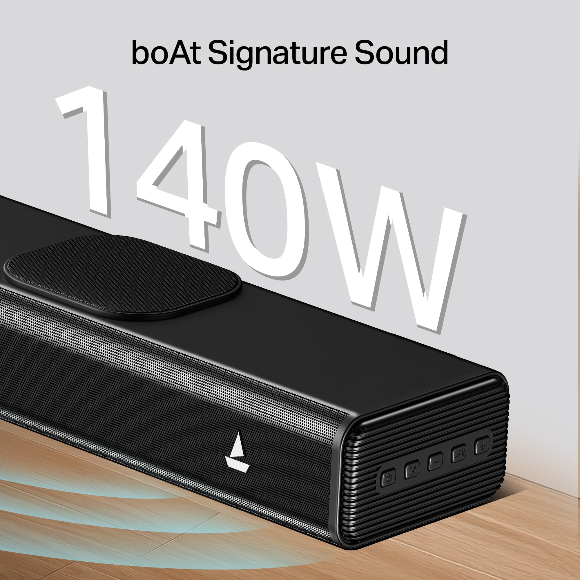 boAt Aavante Raga Plus | 140W 2.2 Channel Soundbar with Built-in Subwoofer & Multi-Connectivity