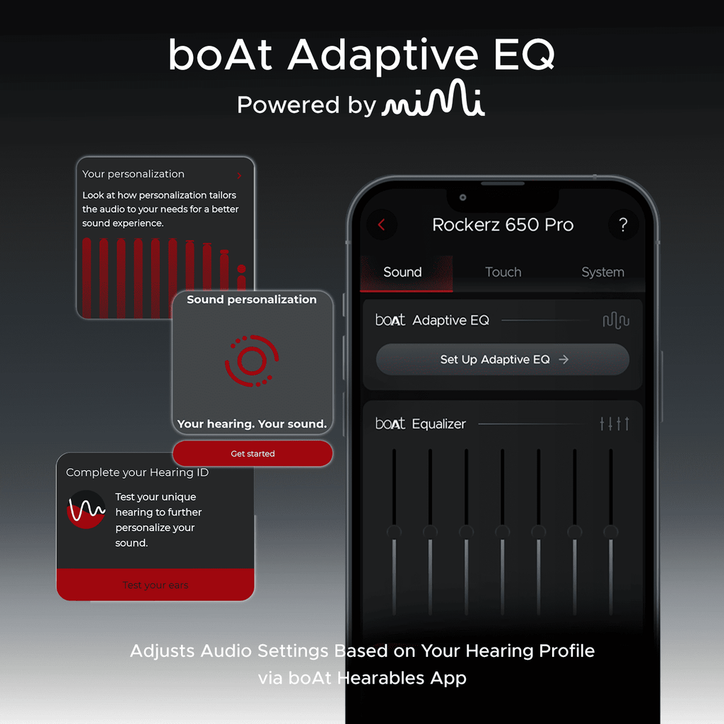boAt Rockerz 650 Pro | Wireless Headphone with 80 Hours Playback, Dolby Audio, Touch & Swipe Controls