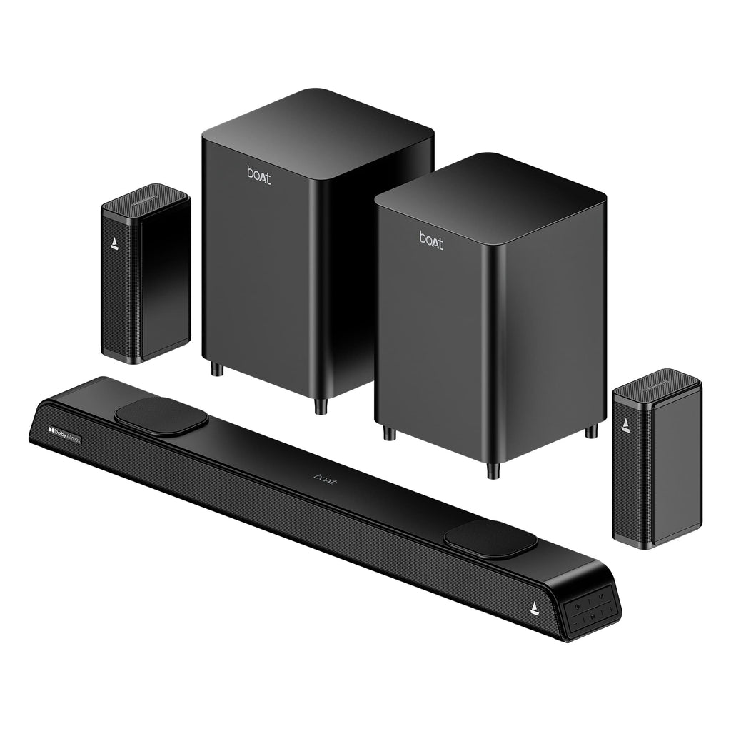 boAt Aavante Prime 5.2.4 6250DA | 625W 5.2.4 Channel Soundbar with Dolby Atmos, Dual Subwoofers & Wireless Rear Satellites