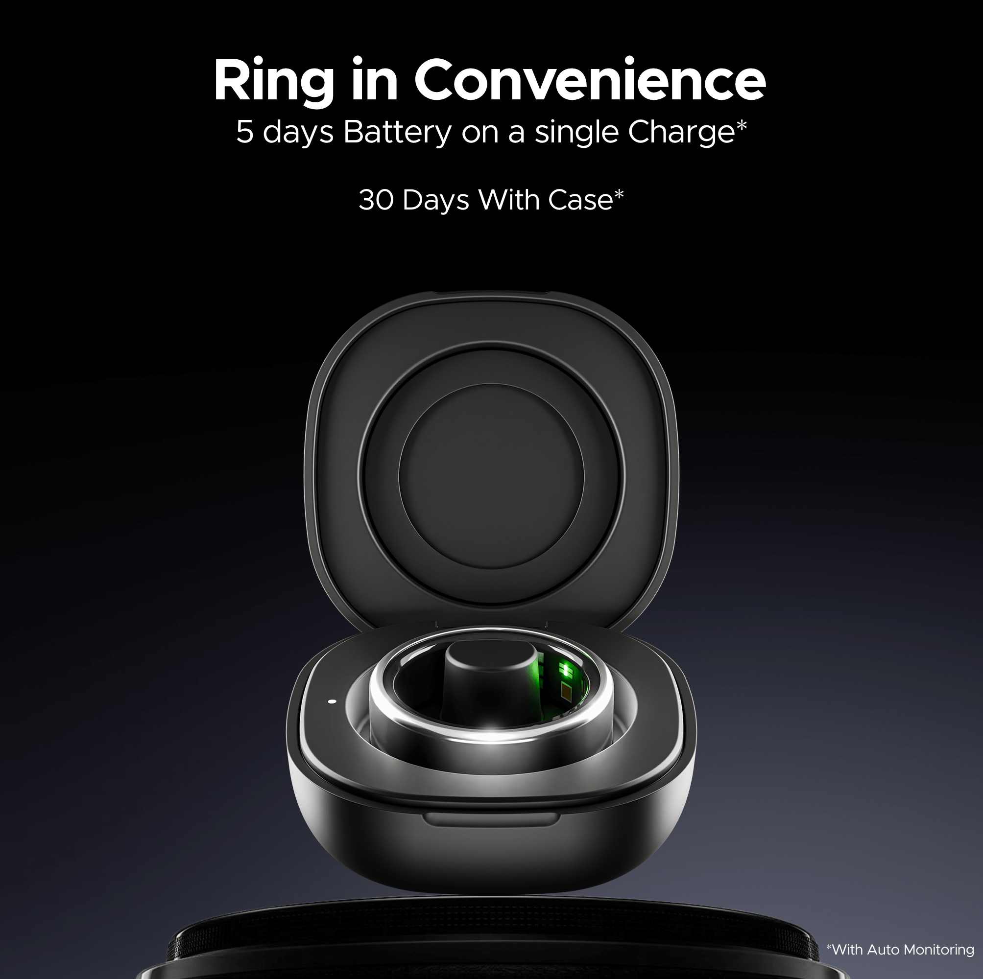 boAt  Smart Ring Active |Smart Ring with Stainless Steel Design, 90% Lighter, Health Monitoring, Magnetic Charging Case HME