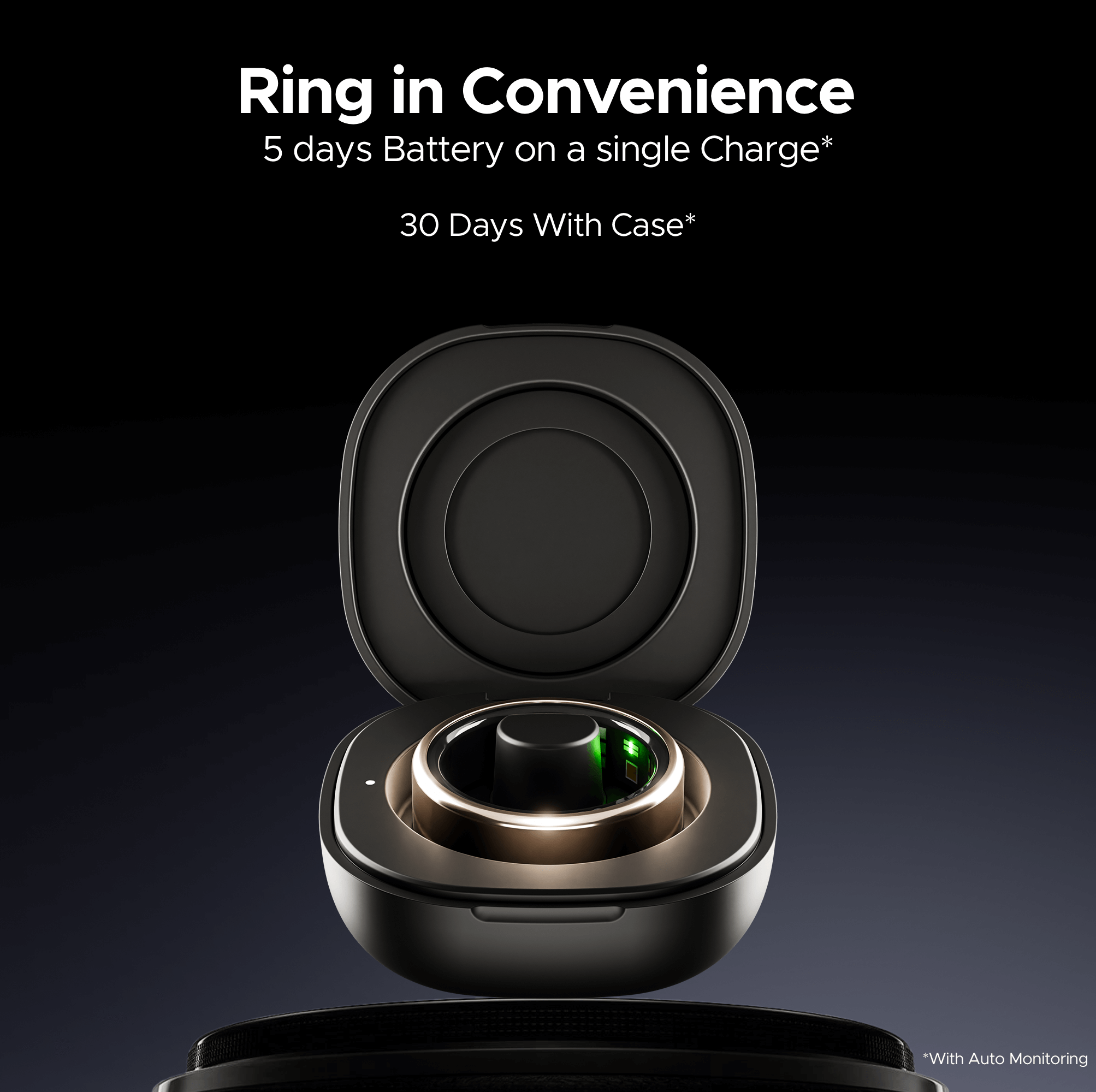 boAt  Smart Ring Active |Smart Ring with Stainless Steel Design, 90% Lighter, Health Monitoring, Magnetic Charging Case HME