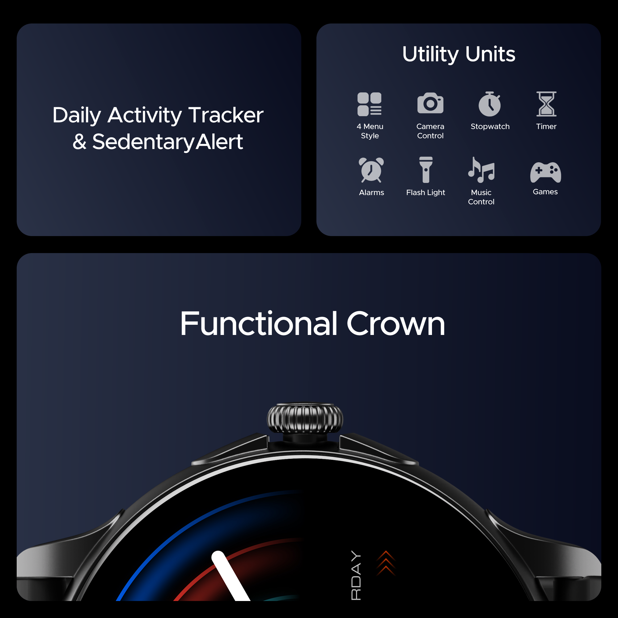boAt Lunar Oasis | Smartwatch with 1.43" AMOLED Display, Turn-By-Turn Navigation, Dynamic User Interface, QR Tray