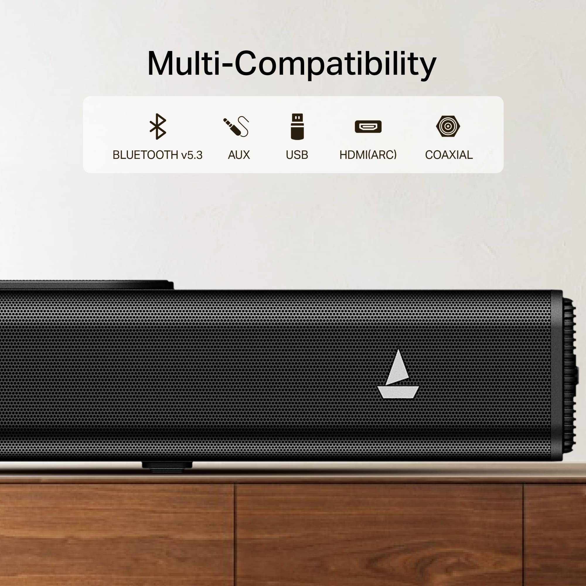 boAt Aavante Raga Plus | 140W 2.2 Channel Soundbar with Built-in Subwoofer & Multi-Connectivity