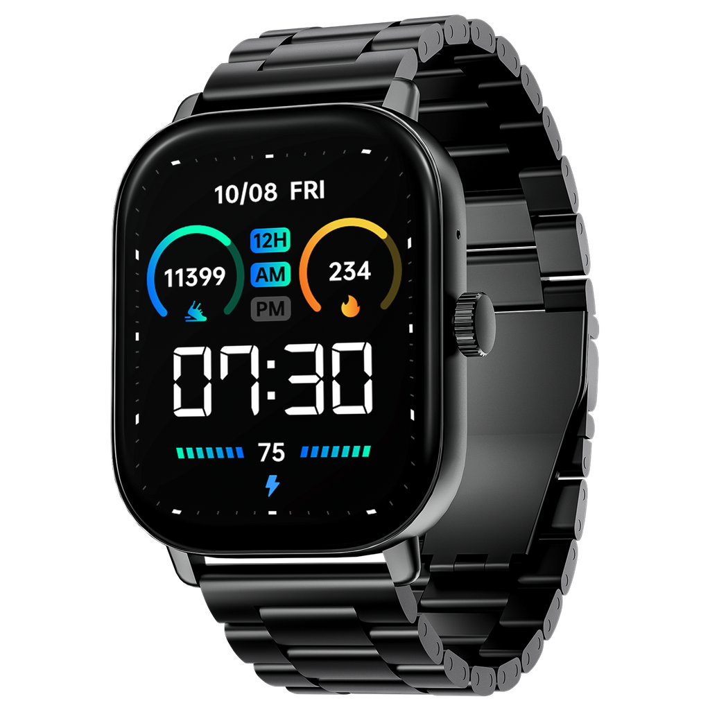 boAt Wave Spectra | Smartwatch with 2.04" AMOLED Display, Animated Watch Faces, 100+ Sports Modes, IP68 Dust Resistance