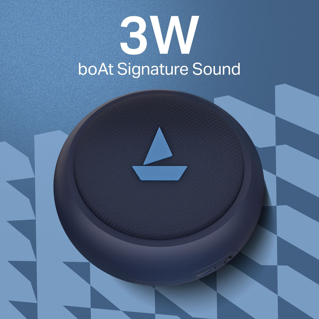 boAt Stone 108 | Portable Bluetooth Speaker with 3W Sound, 12H Playback, TWS feature & IPX4 Resistance