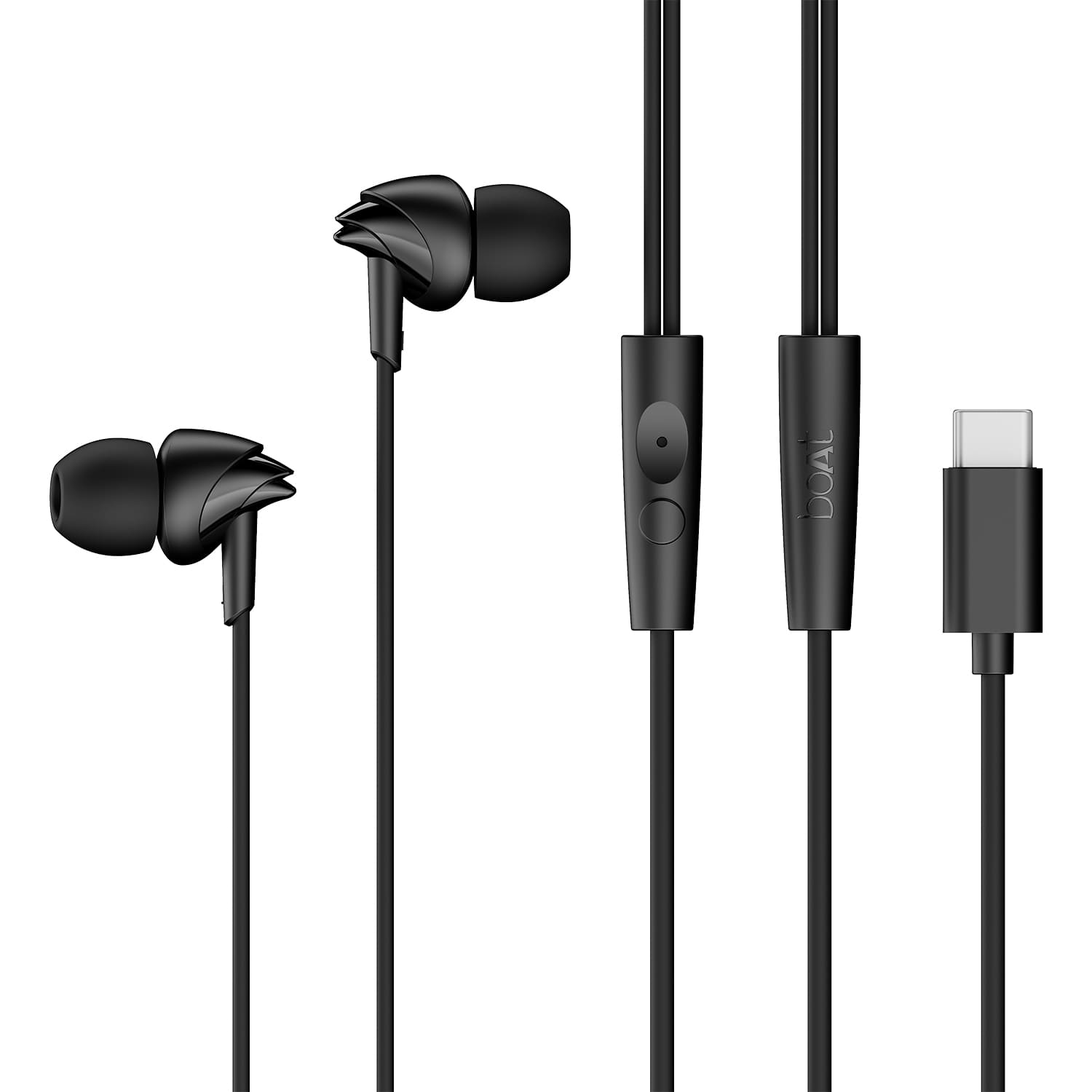 boAt Bassheads 300C | In-Ear Wired Earphones with Type-C Connector & Built-in Mic