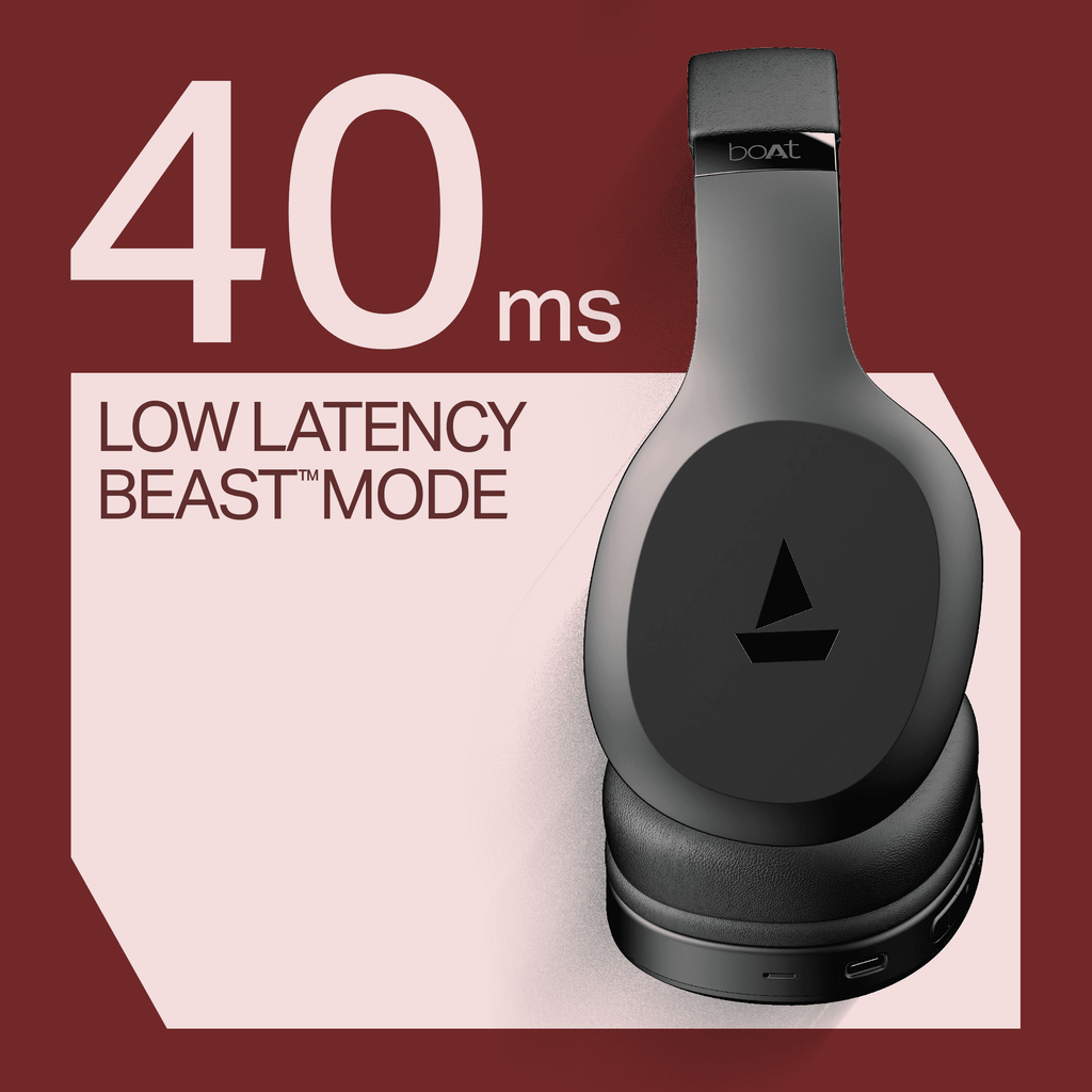 boAt Rockerz 412 | Wireless Headphones with 40mm Drivers, BEAST™ Mode, ENx™ Tech & 60H Playback