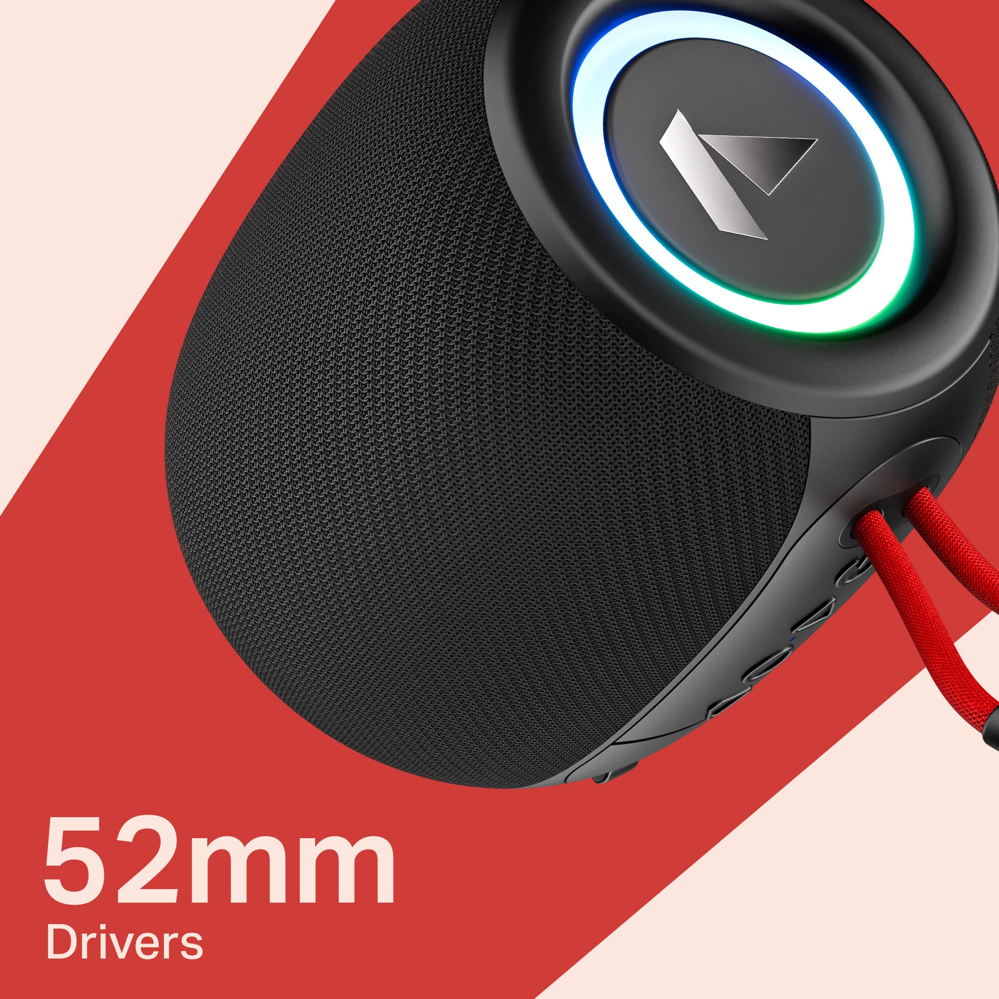 boAt Stone 208 | Portable Bluetooth Speaker with 5W Sound, TWS, RGB Lights and 8H Playback